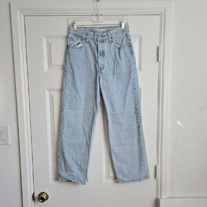 Levi's Ribcage Straight Ankle Light Blue Denim Jeans